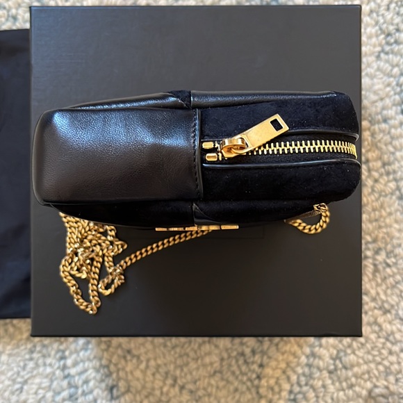 YSL Saint Laurent Jamie Cube Molly Suede Nero/Nero bag - Picture 5 of 11